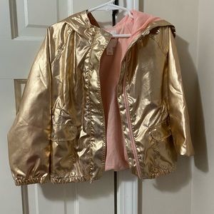 4T rain jacket. Rose gold color